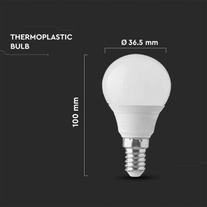 V-TAC Lampadina LED E14 4,5W P45 3000K