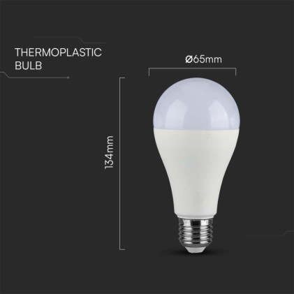 V-TAC Lampadina LED E27 17W A65 4000K