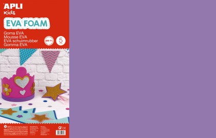 Apli Gomma Eva Lilla 600x400 - 5 Fogli di Schiuma Morbida e Flessibile