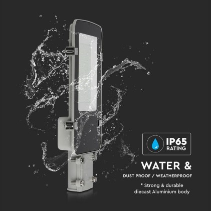 V-TAC PRO Armatura Stradale LED Chip Samsung 50W Colore Grigio 6500K IP65