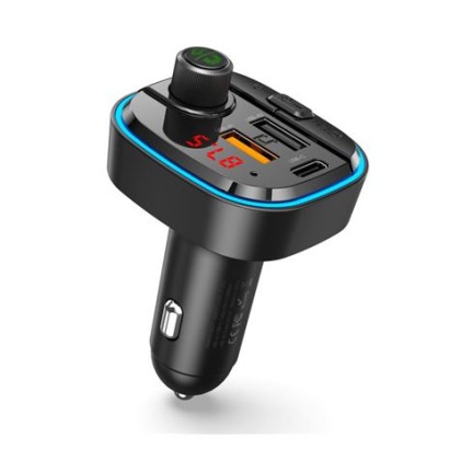 Trasmettitore FM XO Bluetooth 5.0 - 2x USB-A, 1x USB-C - Display a LED - Funzione vivavoce