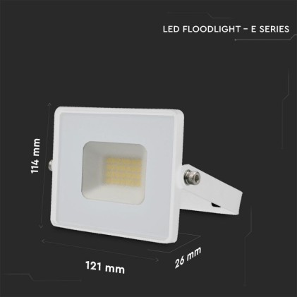V-TAC Faro LED SMD 20W E-Series G2 Colore Bianco 4000K IP65