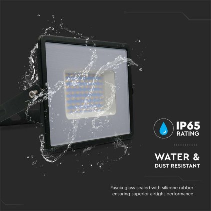 V-TAC Faro LED SMD 50W E-Series G2 Colore Nero 4000K IP65