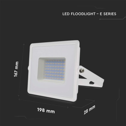 V-TAC Faro LED SMD 50W E-Series G2 Colore Bianco 4000K IP65