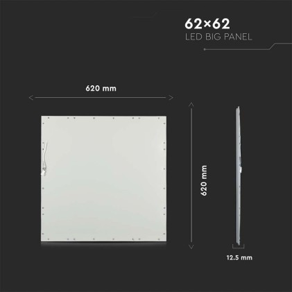 V-TAC Pannello LED 620*620mm 36W UGR<19 4000K Incl. Driver