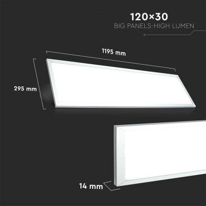 V-TAC Pannello LED 29W 120LM/W 1200*300mm 4000K Driver Incluso