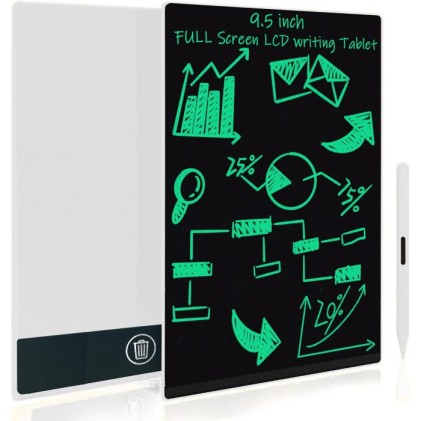 Lavagna bianca digitale Leotec Nine 9,5" LCD con inchiostro elettronico - senza luce blu - pulsante di blocco - penna magnetica - colore bianco