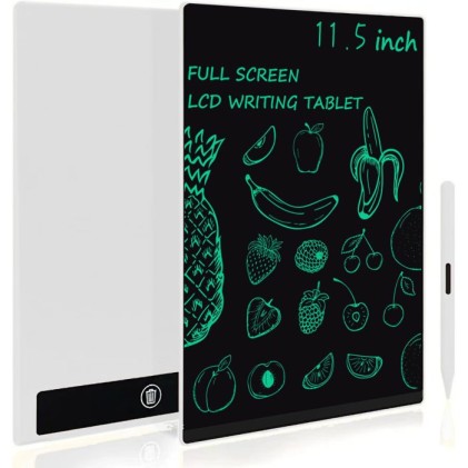 Leotec Eleven Lavagna digitale LCD da 11,5" con inchiostro elettronico - Senza luce blu - Pulsante di blocco - Penna magnetica - Colore bianco
