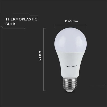 V-TAC Lampadina LED E27 8,5W A60 6500K