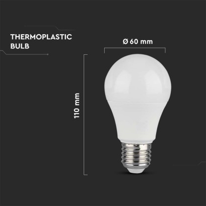 V-TAC Lampadina LED E27 10,5W A60 6500K