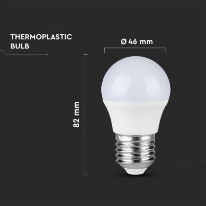 V-TAC Lampadina LED E27 4,5W G45 6400K