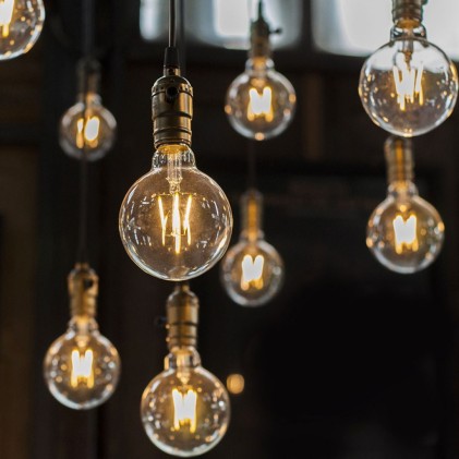 V-TAC Lampadina LED E27 12W G125 Filamento Ambrato 2200K