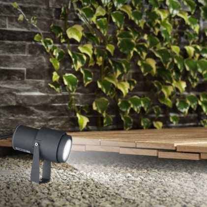 V-TAC Faretto LED da Giardino 12W con Picchetto Colore Grigio 4000K IP65