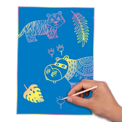 Apli Magic Scratch Colors Confezione da 8 fogli antigraffio - Misure 210 x 297 mm - Colori assortiti