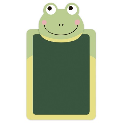 Apli Espositore da 9 Confezioni di Lavagna per Gessi a Forma di Animale + Scatola da 3 Gessi Colorati e Gomma - Misure 260x155x15mm - Disegni Rana, Orso Panda e Orso