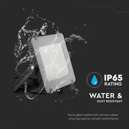 V-TAC PRO Faro LED SMD Chip Samsung 150W 115LM/W Colore Nero 6500K IP65