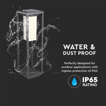 V-TAC PRO Lampada Solare LED Chip Samsung da Muro Esterno 2W Rettangolare Sensore di Movimento Crepuscolare e Modalità di Luminosità Costante 3000K 50cm