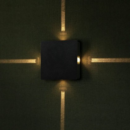 V-TAC Lampada LED da Muro Quadrato 4W 110LM/W Colore Nero 3000K IP65