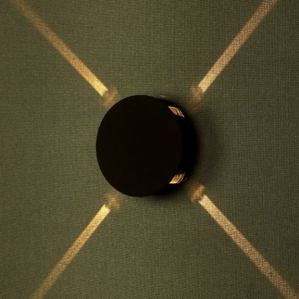 V-TAC Lampada LED da Muro Rotondo 3W 140LM/W Colore Nero 3000K IP65