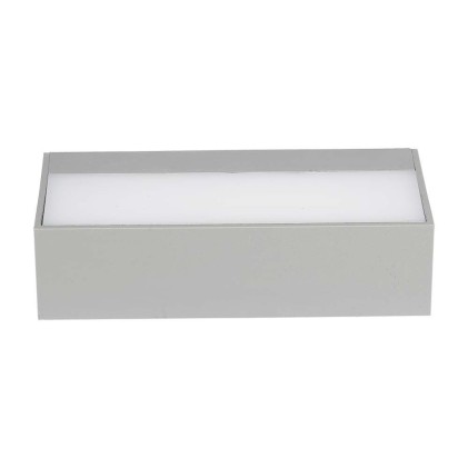 V-TAC Lampada LED da Muro Rettangolare 9W Doppio Fascio Luminoso Colore Grigio 4000K IP65