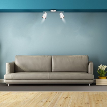 V-TAC Faretto LED da Muro Doppio 12W con Testa Orientabile Colore Bianco 3000K IP20