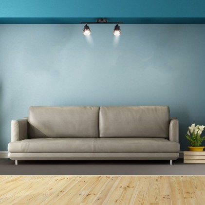 V-TAC Faretto LED da Muro Doppio 12W con Testa Orientabile Colore Nero 4000K IP20