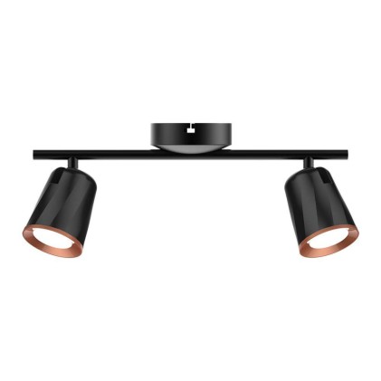 V-TAC Faretto LED da Muro Doppio 12W con Testa Orientabile Colore Nero 4000K IP20