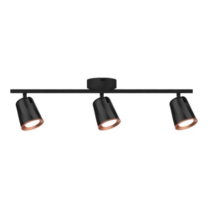 V-TAC Faretto LED da Muro Triplo 18W con Testa Orientabile Colore Nero 3000K IP20