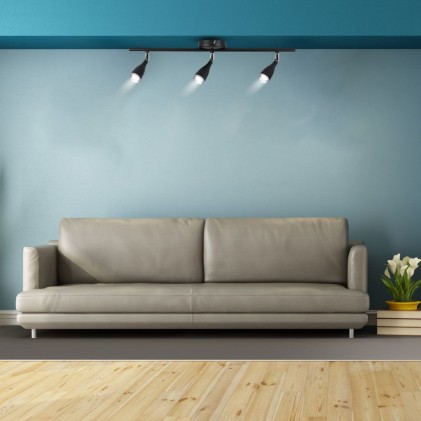 V-TAC Faretto LED da Muro Triplo 13,5W con Testa Orientabile Colore Nero 4000K IP20