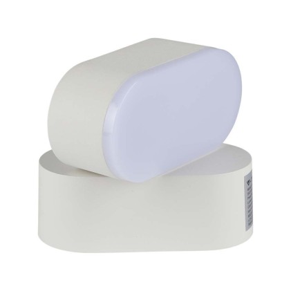 V-TAC Lampada LED da Muro Ovale 5W 110LM/W Colore Bianco con Testa Ruotabile 3000K IP65