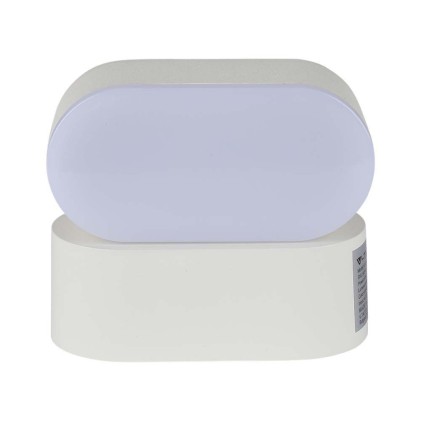 V-TAC Lampada LED da Muro Ovale 5W 110LM/W Colore Bianco con Testa Ruotabile 3000K IP65