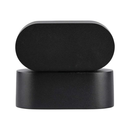 V-TAC Lampada LED da Muro Ovale 5W 110LM/W Colore Nero con Testa Ruotabile 3000K IP65