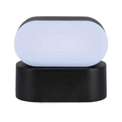 V-TAC Lampada LED da Muro Ovale 5W 110LM/W Colore Nero con Testa Ruotabile 3000K IP65