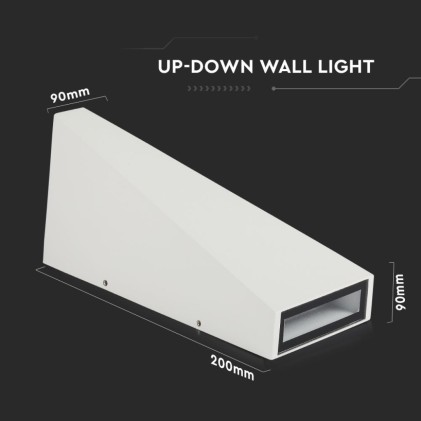 V-TAC Lampada LED da Muro 4W 110LM/W Doppio Fascio Luminoso Colore Bianco 3000K IP65
