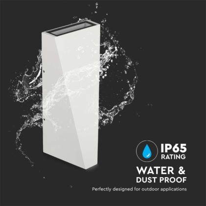 V-TAC Lampada LED da Muro 4W 110LM/W Doppio Fascio Luminoso Colore Bianco 4000K IP65