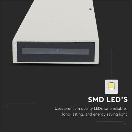 V-TAC Lampada LED da Muro 6W 110LM/W Doppio Fascio Luminoso Colore Grigio 3000K IP65