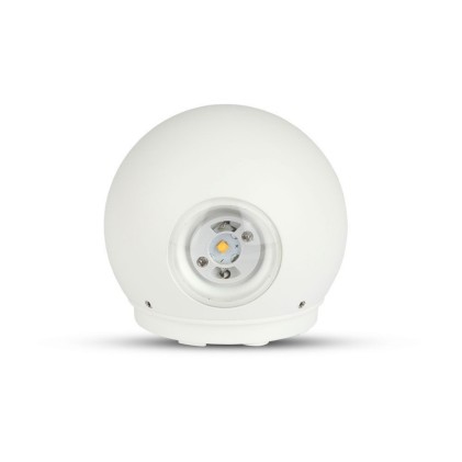 V-TAC Lampada LED da Muro Sferica 4W Doppio Fascio Luminoso Colore Bianco 3000K IP65