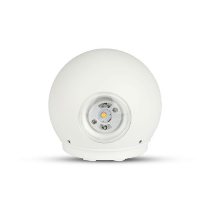 V-TAC Lampada LED da Muro Sferica 6W Doppio Fascio Luminoso Colore Bianco 4000K IP65