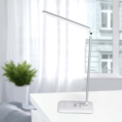 V-TAC Lampada LED da Tavolo 7W Multifunzione 3 in 1 con Caricatore Wireless Colore Bianco