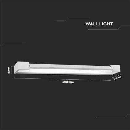 V-TAC Lampada LED da Muro Rettangolare 18W con Pannello Ruotabile 360&deg; Colore Bianco 3000K IP44