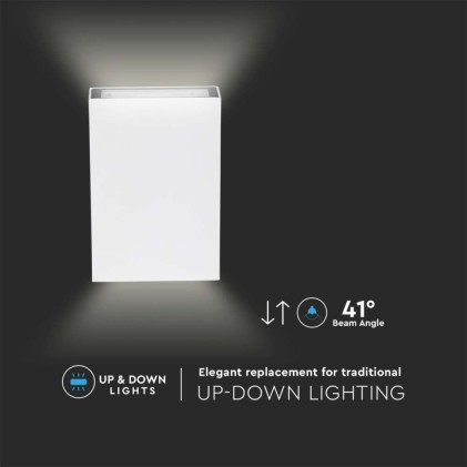 V-TAC Lampada LED da Muro Rettangolare 4W Colore Bianco 6500K IP65