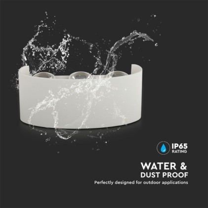 V-TAC Applique LED da Muro 6W Doppio Fascio Luminoso Corpo Bianco 3000K IP65