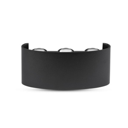 V-TAC Applique LED da Muro 6W Doppio Fascio Luminoso Corpo Nero 4000K IP54