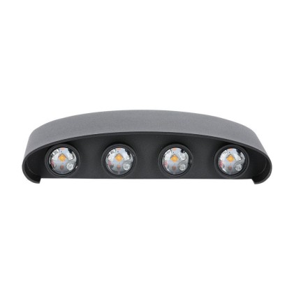 V-TAC Applique LED da Muro 7W Doppio Fascio Luminoso Corpo Nero 3000K IP65