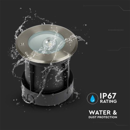 V-TAC Faretto LED COB Segnapasso Rotondo 8W Fascio di Luce a 20&deg; 4000K IP67