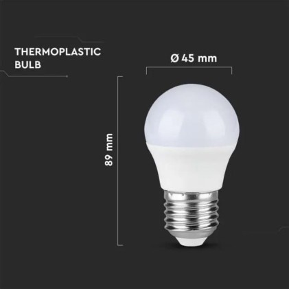 V-TAC PRO Lampadina LED Chip Samsung E27 6,5W G45 6500K
