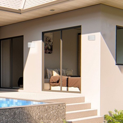 V-TAC Lampada LED Chip Bridgelux da Muro 10W Doppio Fascio Luminoso Colore Bianco 4000K IP54