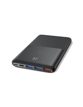Ksix Batteria Esterna/Power Bank 20000mAh 22.5W - Ultrasottile - Tecnologia PD - Ricarica Simultanea - 3x USB-A, 1x USB-C