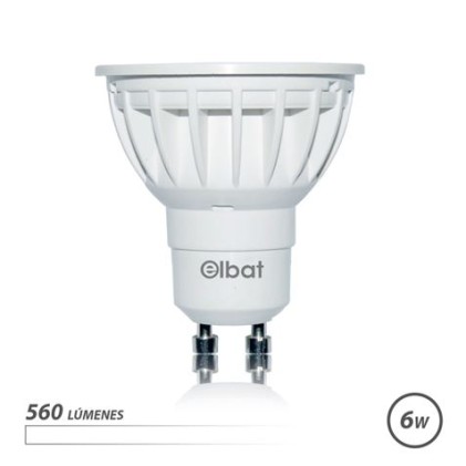 Lampadina LED Elbat GU10 6W 560LM Luce Bianca - Risparmio Energetico - Lunga Durata - Installazione Facile - Colore Bianco