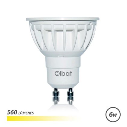 Lampadina LED Elbat GU10 6W 560LM Luce Calda - Risparmio Energetico - Lunga Vita utile - Installazione Facile - Colore Bianco Caldo